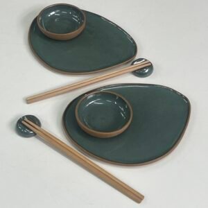 Conjunto Nave para sushi | dupla | verde