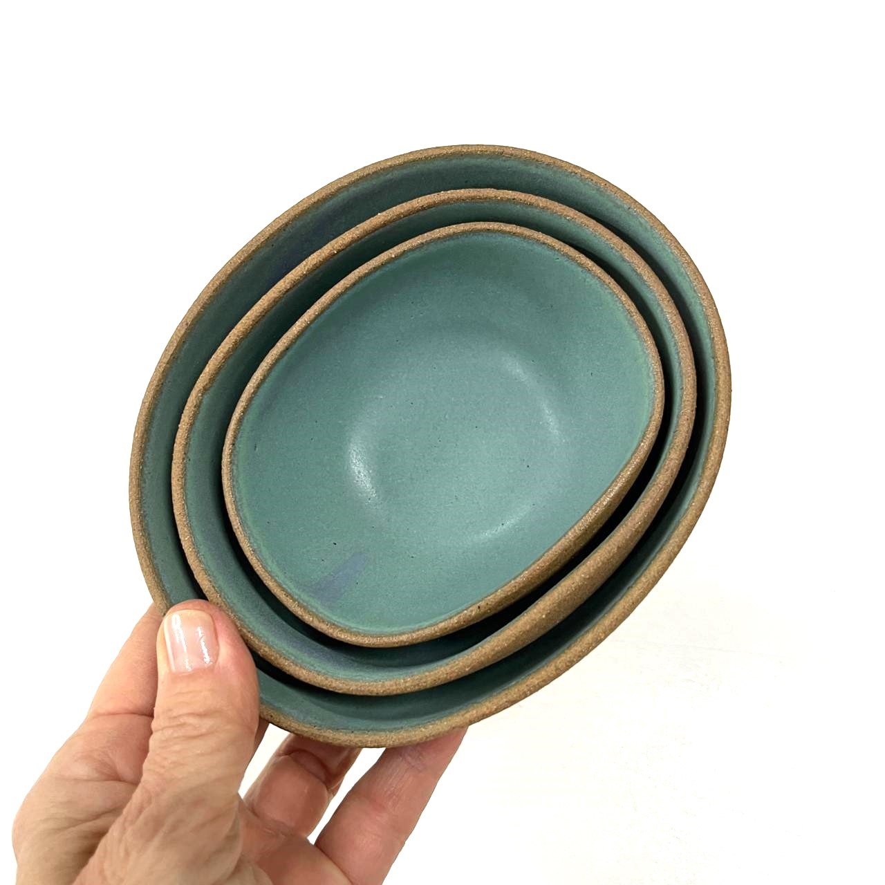 Trio de bowls P | Azul | Linha Onda