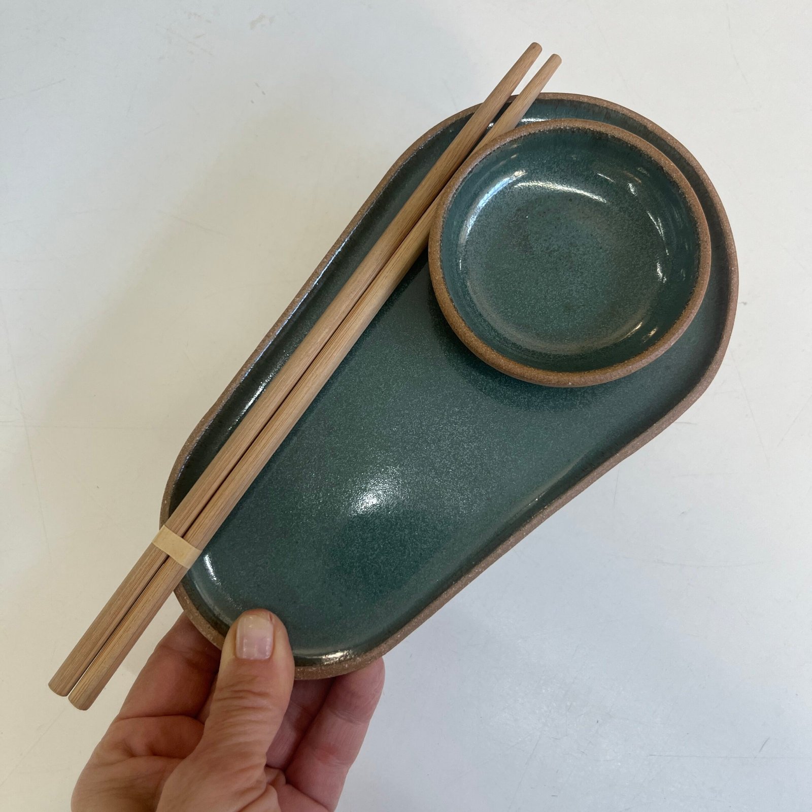Dupla conjunto Thai para sushi PEQUENO | verde - Imagem 5