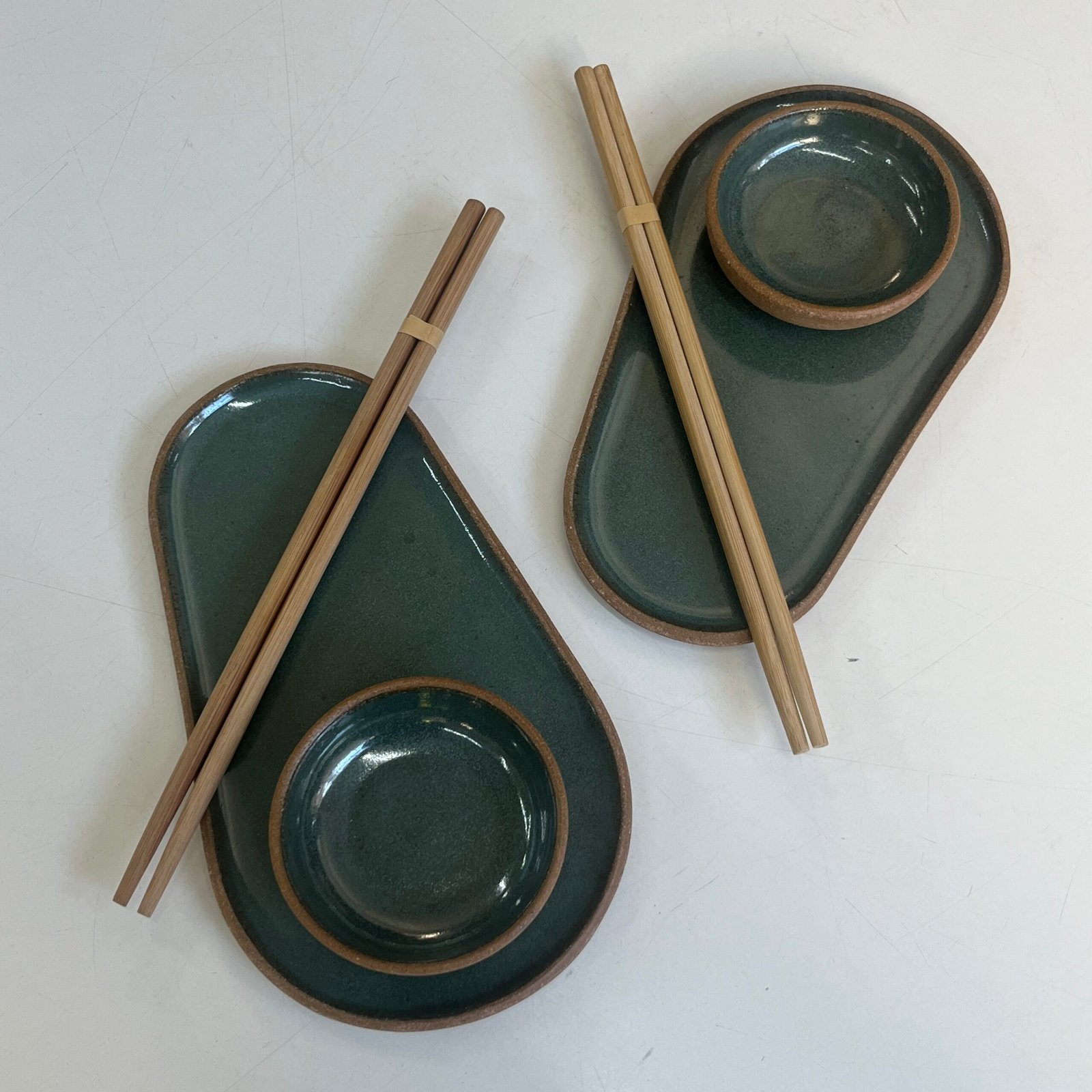 Dupla conjunto Thai para sushi PEQUENO | verde - Imagem 3
