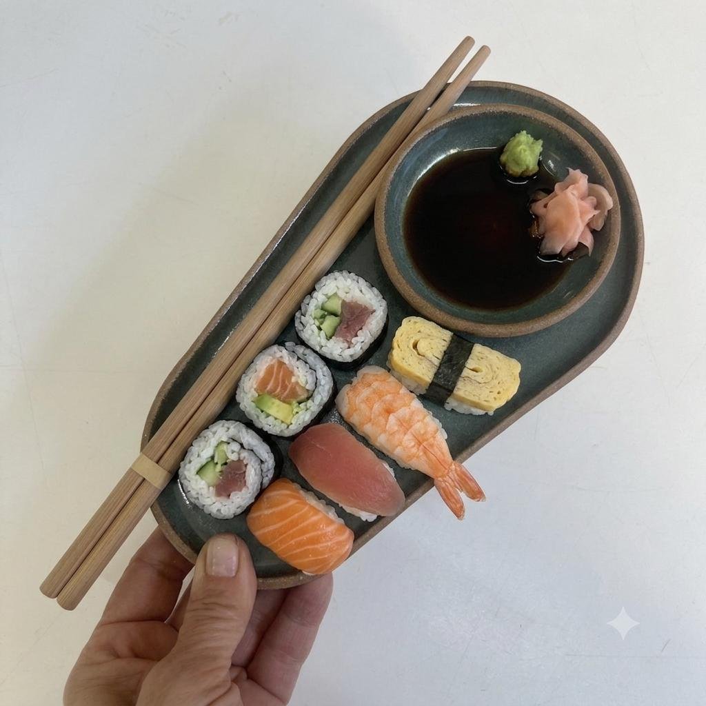 Dupla conjunto Thai para sushi PEQUENO | verde